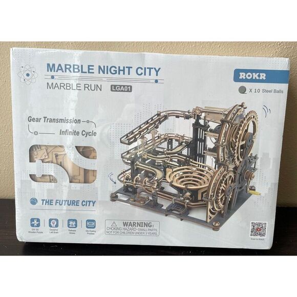 ROKR Other - ROKR Marble Night City Marble Run LGA01 DIY 3D Wooden Puzzle NEW